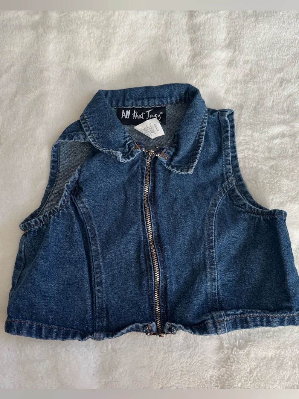 Dark Blue Denim Strapless Romper with Front Zipper